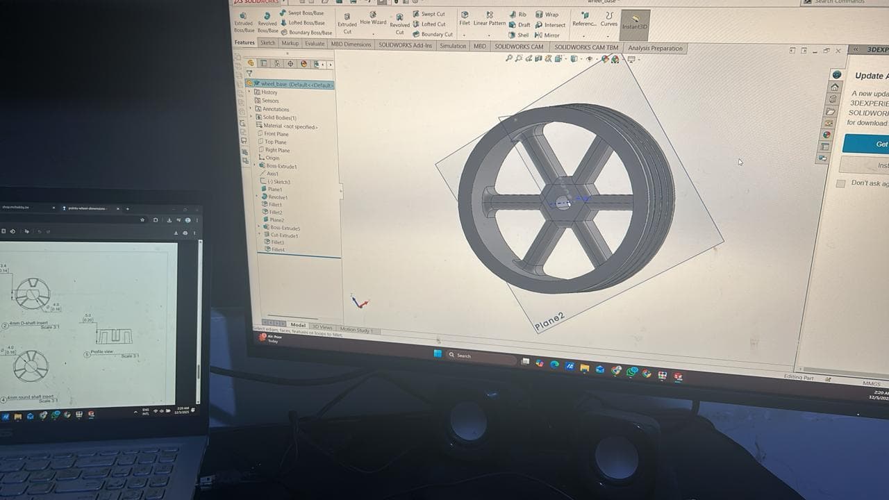 3D-Designed Wheel for an Autonomous Robot